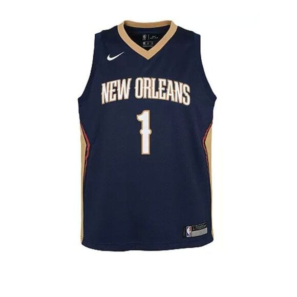 Men's Nike Zion Williamson Navy New Orleans Pelicans Jersey - Icon Edition Sz. L - Picture 2 of 4